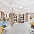 Modern Library Reading Area 3d model