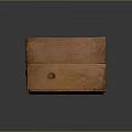 Vintage Hand Carved Wooden Box Sculpture Featuring Natural Grain And Label