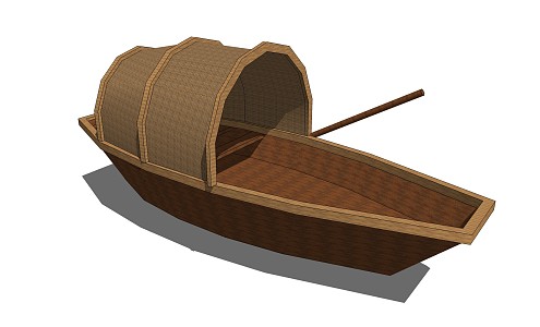 Chinese Wooden Boat Bamboo Raft Boat Raft Fishing Boat 3d model