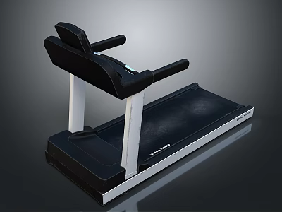 Industrial Treadmill With Black And White Design Stable Structure And Running Belt 3d model