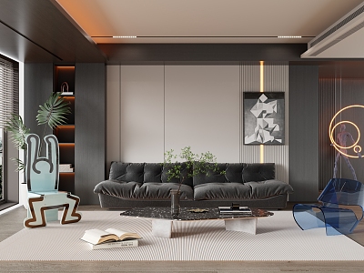 modern living room model