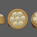 Modern Xiao Long Bao Breakfast Dim Sum Baozi 3d model