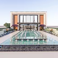 Modern Sales Office Building Simple Sales Department 3d model