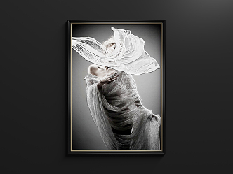 Modern Figure Hanging Painting 3d model