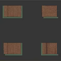 Traditional Style Wooden Cabinets With Brown Green Finish Drawers And Shelves