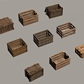 Modern Wooden Box Storage Box Toolbox Package Box Beer Box 3d model