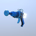 Game Movie Character Holding Blue Toy Gun With Glowing Light Feature