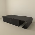 Modern Stylish Black Coffee Table With Sleek Design And Smooth Surface 3d model
