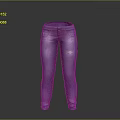 Blue Denim Jeans With Distressed Details Slim Fit Design And Back Pockets