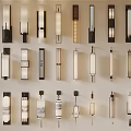 Various Modern Wall Sconces With Different Design Styles And Finishes 3d model