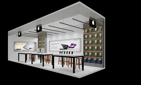 Modern Mobile Phone Shop 3d model