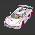 Stunning White Sports Car Featuring Aerodynamic Body And Rear Spoiler Design