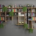 Nordic Wall Shelf Bookcase 3d model