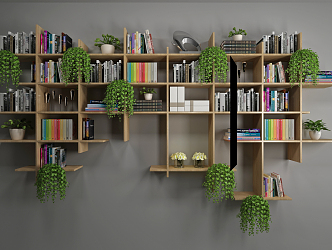 Nordic Wall Shelf Bookcase 3d model