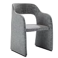 Modern Leisure Accent Chair With Curved Backrest Armrest In Orange Gray Black Colors