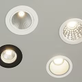 White And Black Downlights And Spotlights For Modern Ceiling Lighting Fixtures