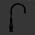 Modern Black Kitchen Faucet With Curved Spout And Smooth Design