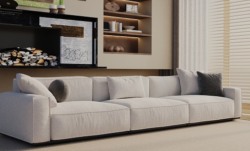 Three-seat sofa 3d model