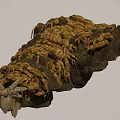 Twisted Vines Covering Rock With Earthy Texture And Mystical Eye Feature