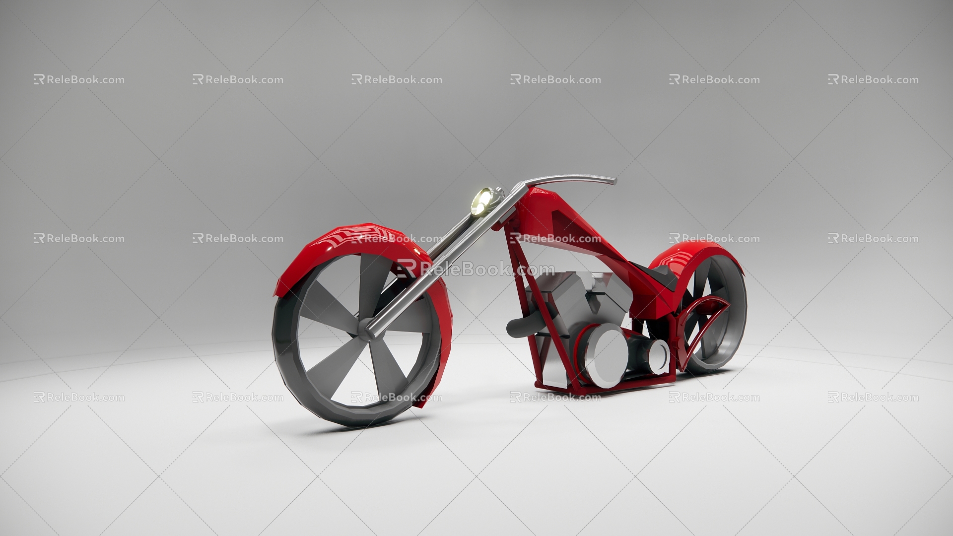 Future Minimalist Concept Motorcycle 3d model