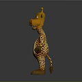 Cartoon Giraffe Plush Toy With Yellow Body Brown Spots And Long Neck