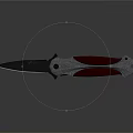 Multi functional Folding Knife With Metal Blade And Red Silver Handle