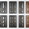 Modern swing door paint room door paint door modeling door single door double door door 3d model