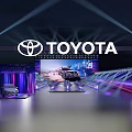 All New Accord Car Display On Stage With Lighting And City Desert Background