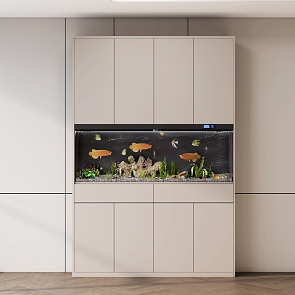 Modern Fish Tank Aquarium Fish Tank Cabinet 3d model