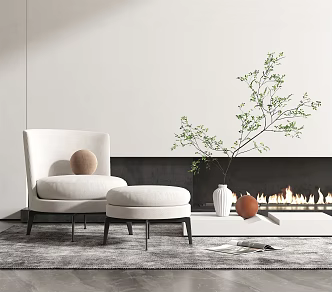 Modern single sofa 3d model