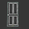 Solid Wood Swing Door with Dark Brown Panel Design for Interior Home Use 3d model