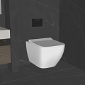 Modern wall-mounted toilet 3d model