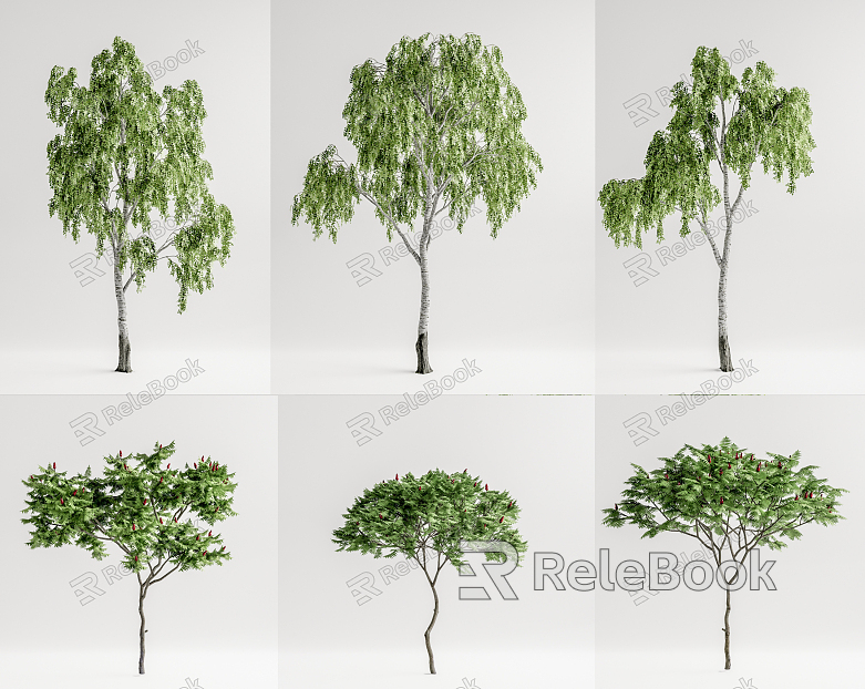 Modern Tree Landscape Tree Combination model