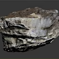 Natural Wooden Stone With Layered Brown And White Surface Texture