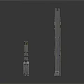 Black Industrial Mechanical Equipment With Various Shapes And Metal Brackets