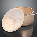Metal Cooking Pot With Lid And Two Side Handles For Kitchen Cooking