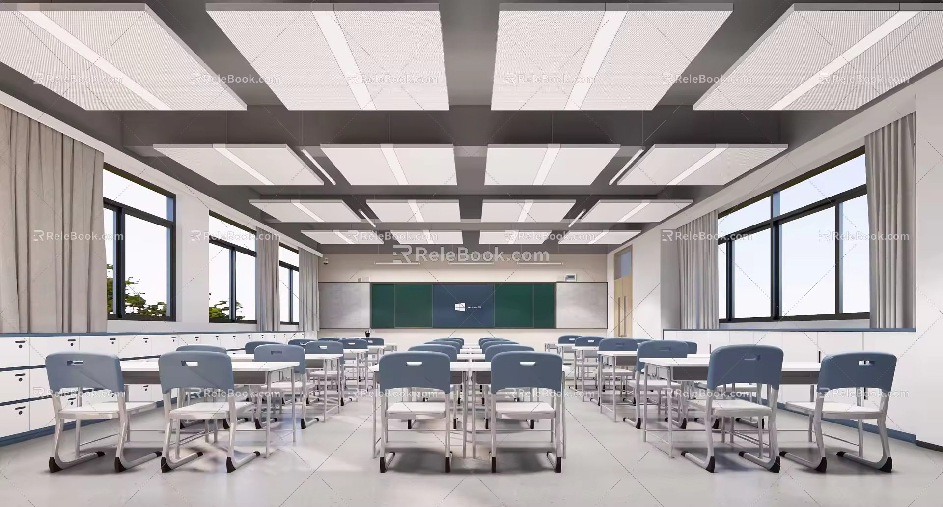School Classroom SU Model 3d model