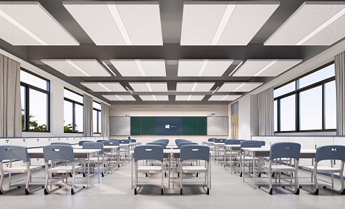 School Classroom SU Model 3d model