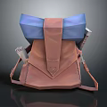 Trendy Brown And Blue Fashion Backpack With Stylish Design And Straps
