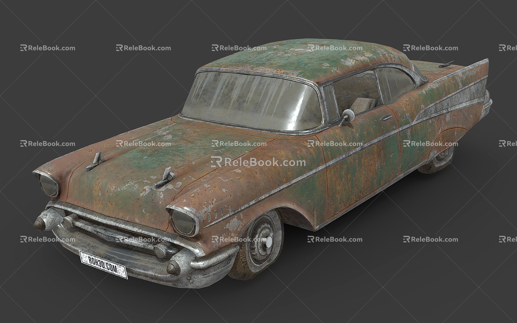 Scrap car abandoned car scrap car broken car 3d model