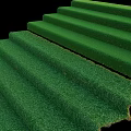 Lush Green Grass Covering Stairs With Fresh Natural Soft Texture And Appearance