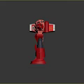 Two Robot Characters With Blue Green Red Black Design Extended Arms Sword And Claw Weapons