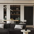 Modern Open Plan Living And Dining Room With Floor To Ceiling Windows Overlooking City View