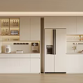 Modern Wine Cabinet Design With Glass Shelves And Bottle Storage In Kitchen