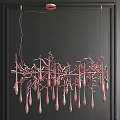 Modern Luxury Chandelier with Gold Metal Branches and Crystal Droplets Design