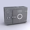 Laboratory Equipment With White Body Digital Display Control Panel And Viewing Window 3d model