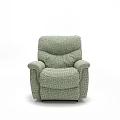Light Green Upholstered Single Sofa with Comfortable Armrests and Plush Cushions 3d model