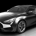 Modern Black Sedan With Sleek Body Design Alloy Wheels And Front Grille