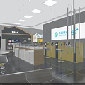 China Mobile 5G Plus Digital Store with Mobile Phone Displays and Modern Interior Counters