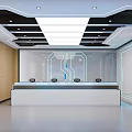 High Tech Modern Monitoring Early Warning Center Office With Large LED Screen And Multiple Workstations